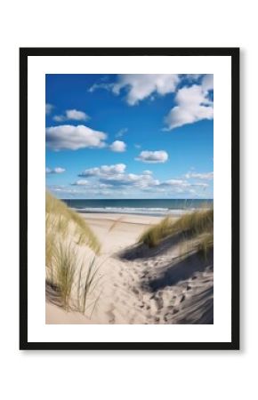 beautiful sandy beach on baltic sea