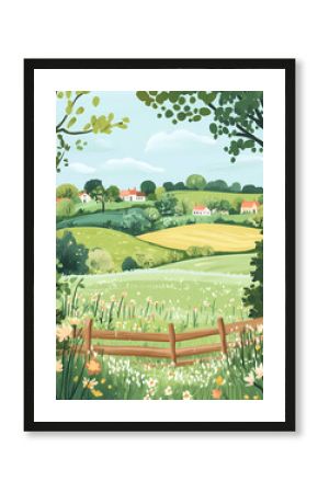 Scenic Rural Landscape Painting