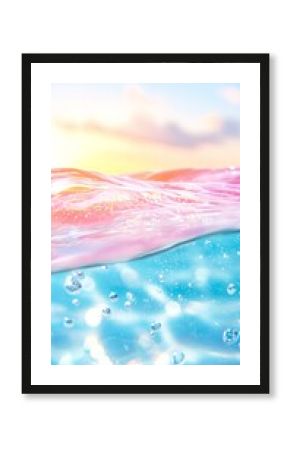 Pastel Pink and Orange Ocean Horizon at Sunset