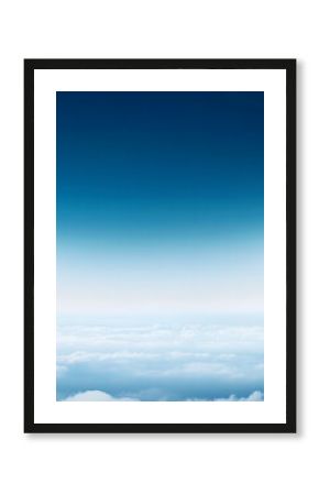 Blue sky fading to white background gradient