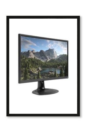 Monitor isolated on white background. 3D rendering.