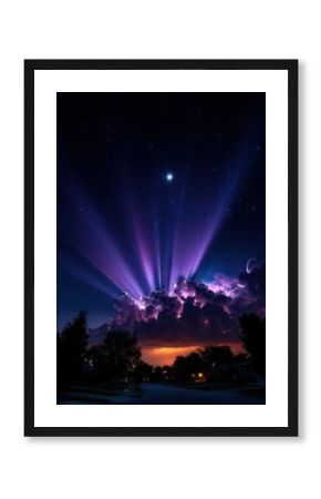 Night sky, dramatic clouds, and starlight