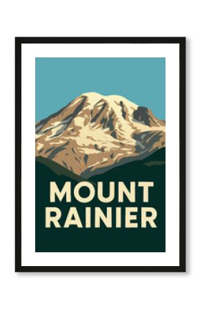 Mount Rainier Majestic Snow-Capped Peaks.eps