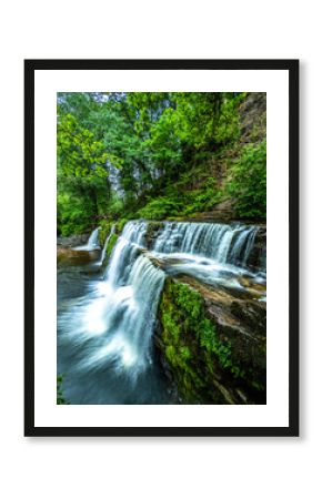 Long exposure Four Waterfalls walk, Waterfall Country, Brecon Beacons South Wales, United Kingdom