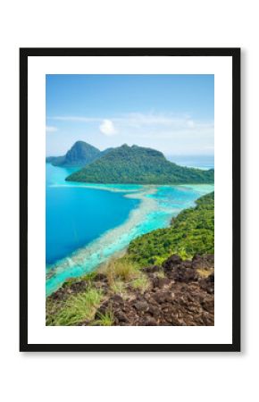 Bohey Dulang Island in the Tun Sakaran Marine Park, Sabah, Borneo, Malaysia.