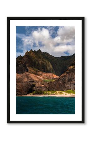 Napali Coast of Kauai, Hawaii. Cliffs on the western coast of Kauai.