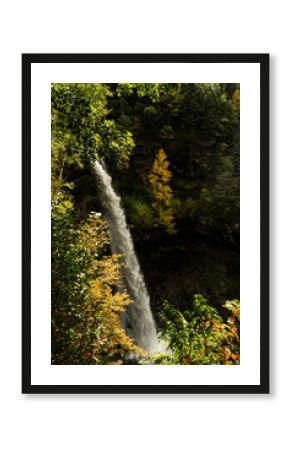New York Water Falls in the Adirondack National Forest during autumn. Up-state foliage.