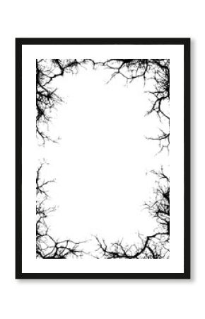 Abstract vine covered border frame design for creative backgrounds