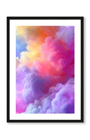 Vibrant colorful smoke clouds fill the frame