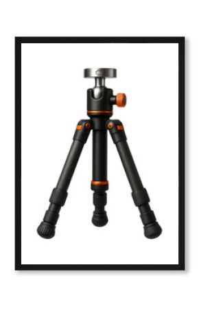 Portable shooting tripod with rubber feet for stability in rough terrain
