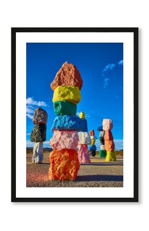 Seven Magic Mountains Colorful Cairns Rock Stack Art Desert Nevada