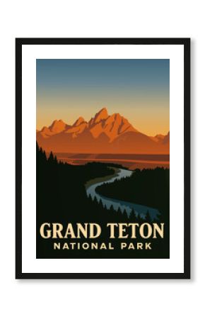 Grand Teton Sunrise with Snake River