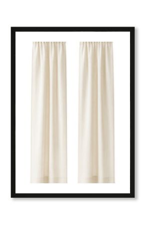 Simple linen curtains perfect for a minimalist kitchen, creating a clean, airy look.