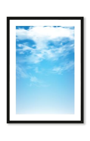 Realistic Blue sky background with fluffy white clouds.Nature landscape cloudy beautiful bright sunlight in summer or spring season. Abstract backdrop creates a clean, fresh, and uplifting atmosphere 