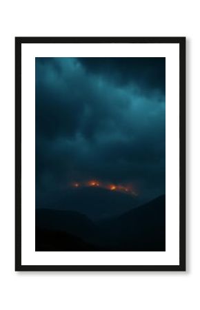 Dark, moody landscape with subtle glowing elements and atmospheric depth, hinting at mystery and the unknown,  mystery,  ethereal