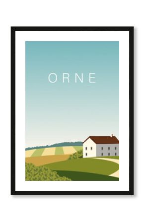 Orne France travel poster, postcard, banner