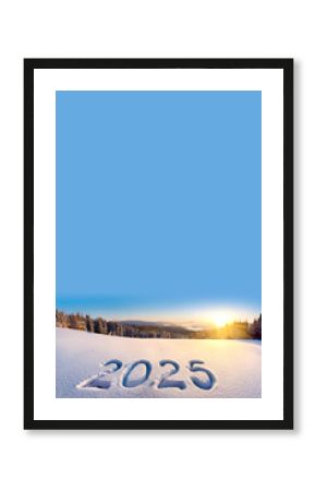 2025 in Schnee geschrieben 