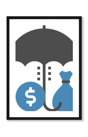 insurance flat web icon concept