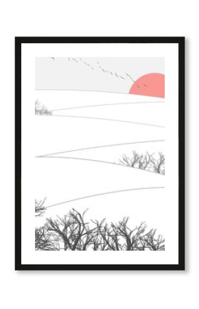 winter sunset