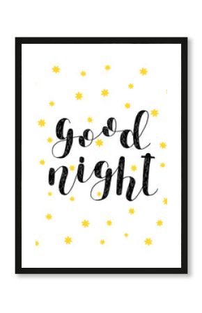Good night. Brush lettering.