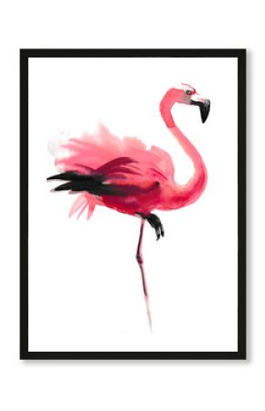 Watercolor flamingo