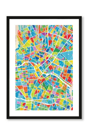 Colorful Berlin map