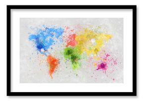 world map painting