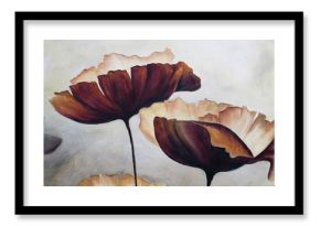 Poppy abstract painting