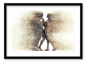 stone couple disintegrating