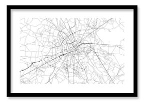 Area map of Warsaw, Poland