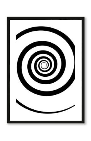 Digital png illustration of black spiral shape on transparent background