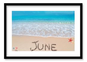 june on a tropical beach