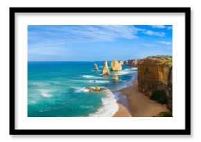 Panorama punkt zwrotny Dwanaście apostołów wzdłuż sławnej Wielkiej ocean drogi, Wiktoria, Australia