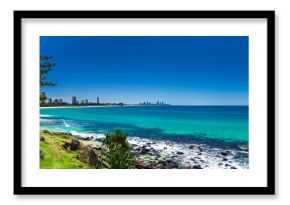 GOLD COAST, AUS - OCT 4 2015: Gold Coast skyline and surfing bea