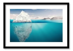 iceberg on blue ocean