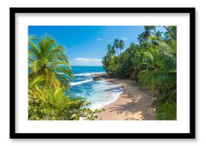 Wild caribbean beach of Manzanillo at Puerto Viejo, Costa Rica