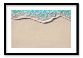 Soft ocean wave on the sandy beach, background.