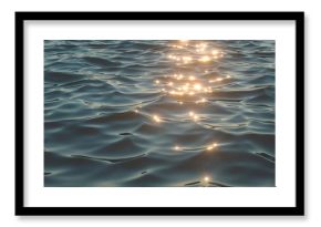 Sparkling sunlight on oceanic waves