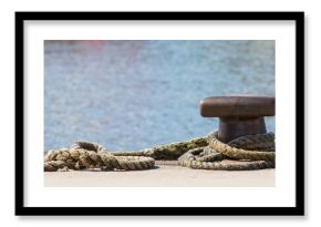 A mooring in a port