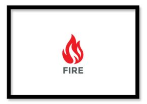 Fire Flame Logo design vector. Bonfire Silhouette Logotype icon