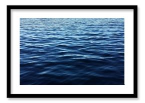 Blue water panorama background with soft waves 