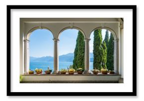 The beautiful Villa Monastero in Varenna on a sunny summer day. Lake Como, Lombardy, Italy.