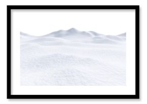 Śnieżni wzgórza odizolowywający na białym tle