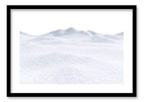 Snow hills isolated on white background