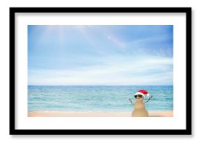 Festive sandman on the beach