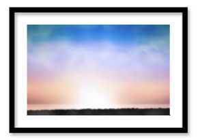 Silhouette sea shore against sky