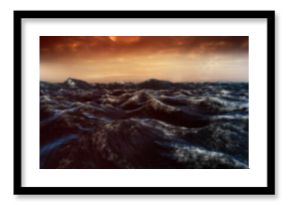 Scenic view of sea during sundown