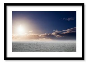 A beautiful sunset on a beach