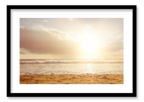 View Of Beach During Sunset
