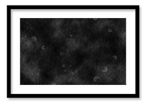 Rain streaks and semi transparent water droplets are falling across dark monochrome flat design
